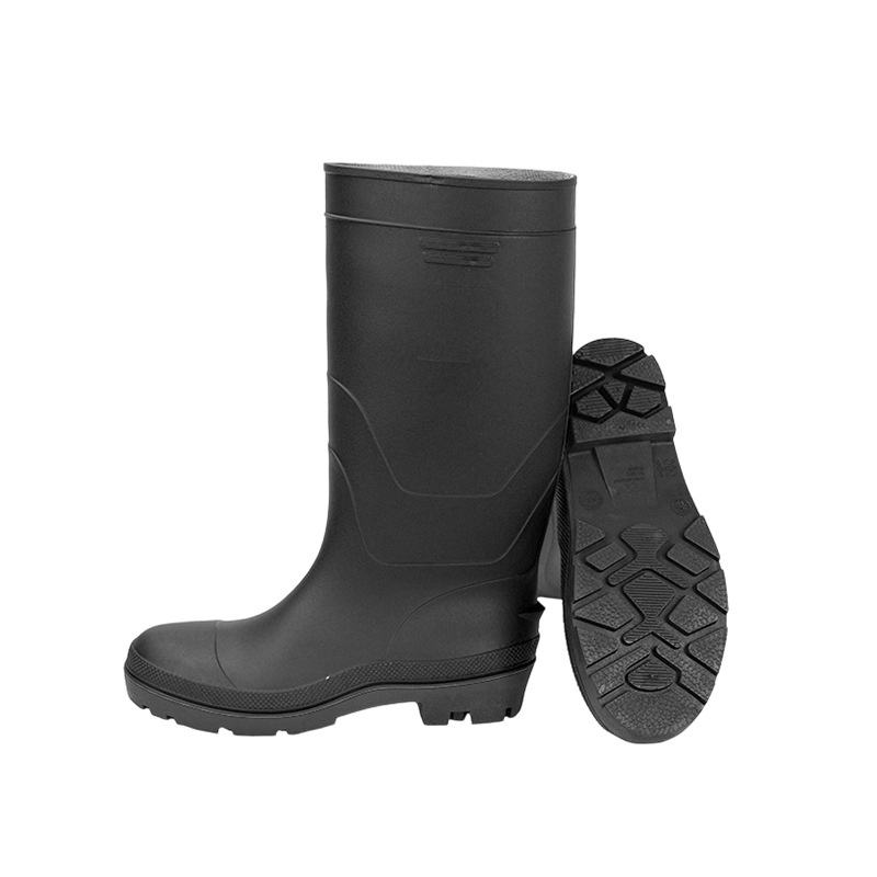 mens-black-rubber-fishing-boot-with-non-slip-tread-sole-display